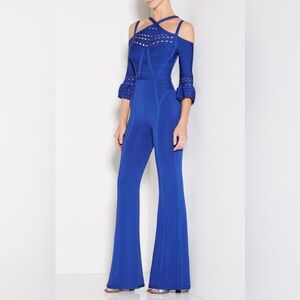 HERVE LEGE' COLD SHOULDER JUMPSUIT XS